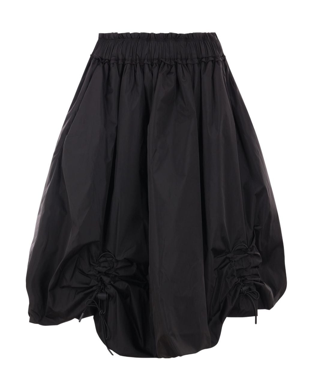 Simone Rocha Black Ruched Puffball Shell Skirt