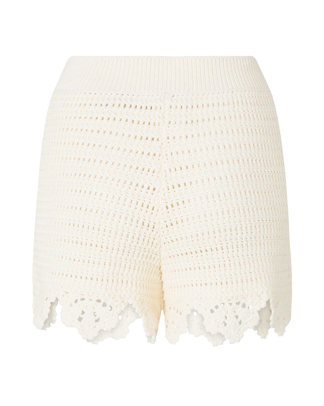 Chloé Natural Crocheted Shorts