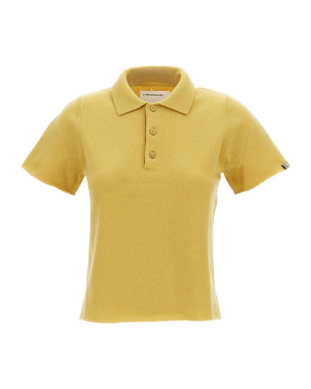 Extreme Cashmere Yellow Salamander Short Sleeve Polo Top