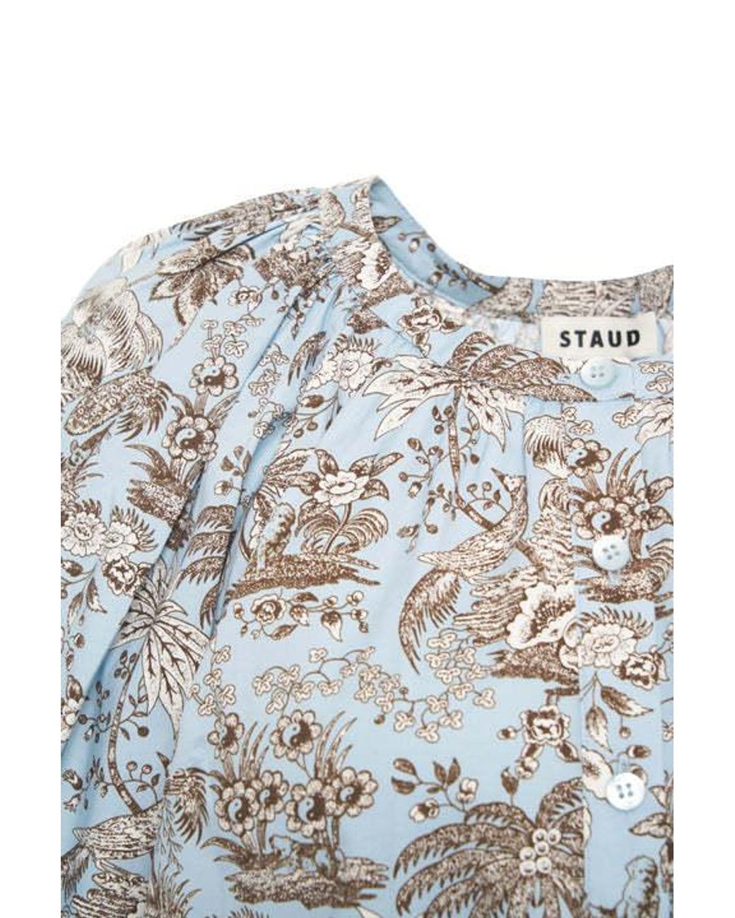 Staud Gray Vincent Short-Sleeve Mini Dress