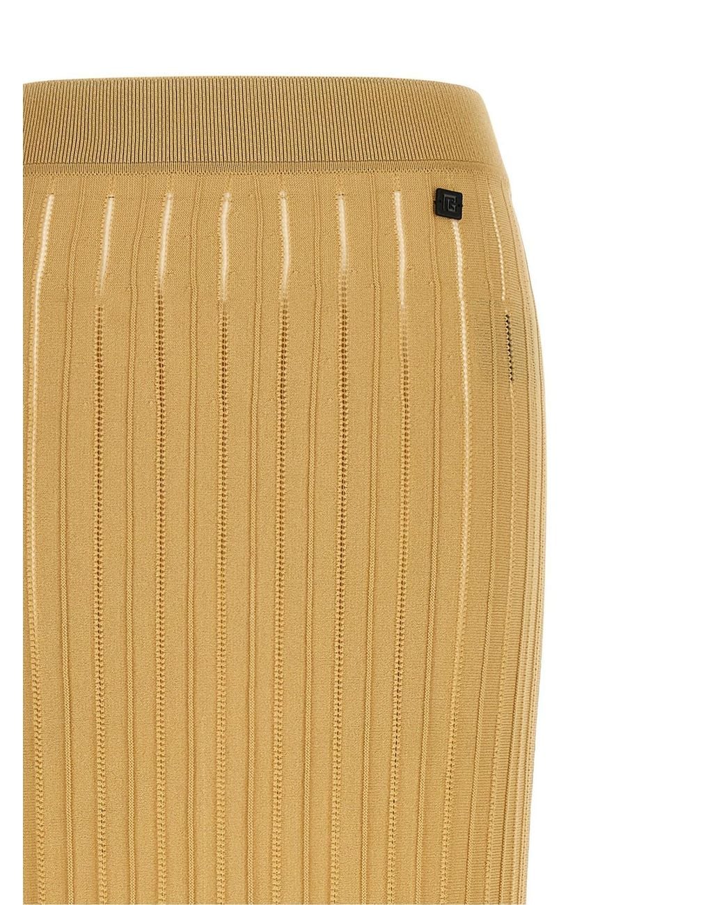 Balmain Metallic Fringed Skirt