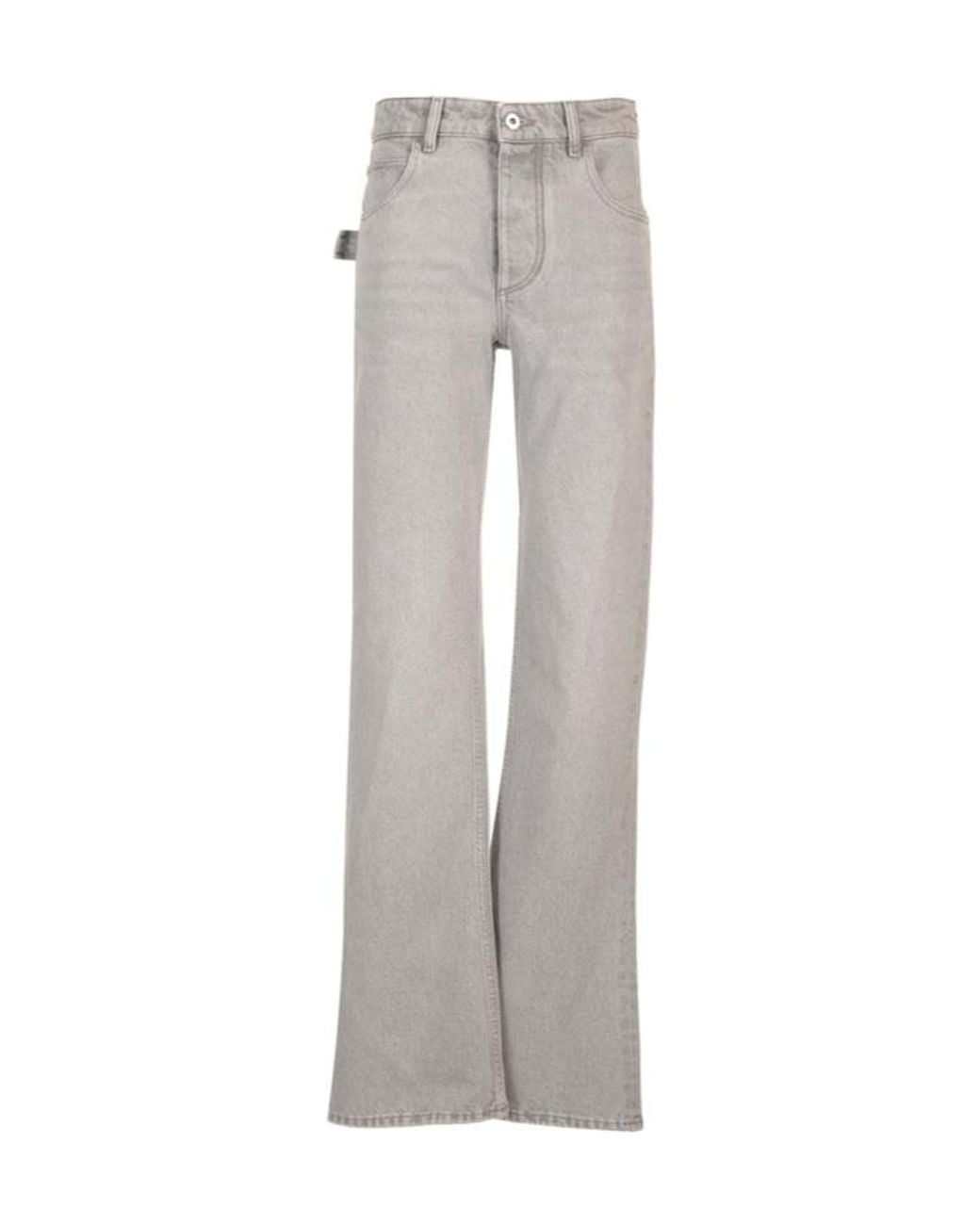 Bottega Veneta Gray Washed Flared Leg Jeans