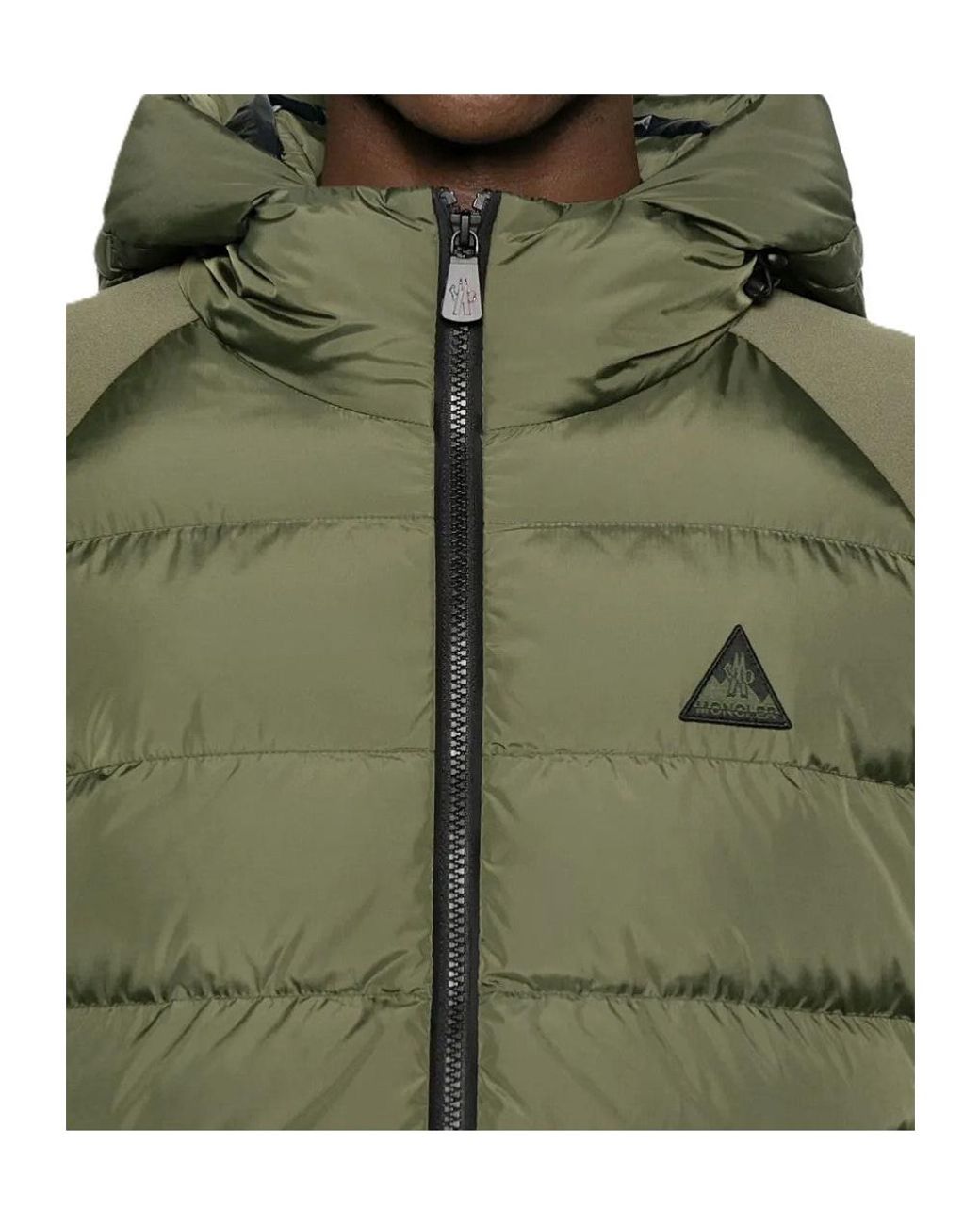 Moncler Green Polartec Zip-Up Casual Jacket for men