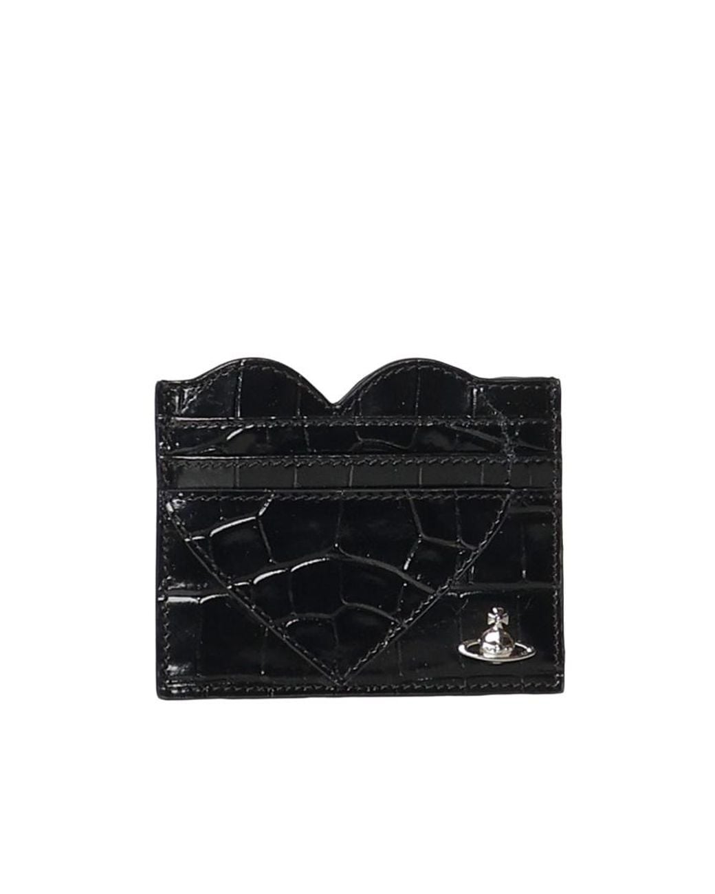 Vivienne Westwood Black Heart Embossed Card Holder