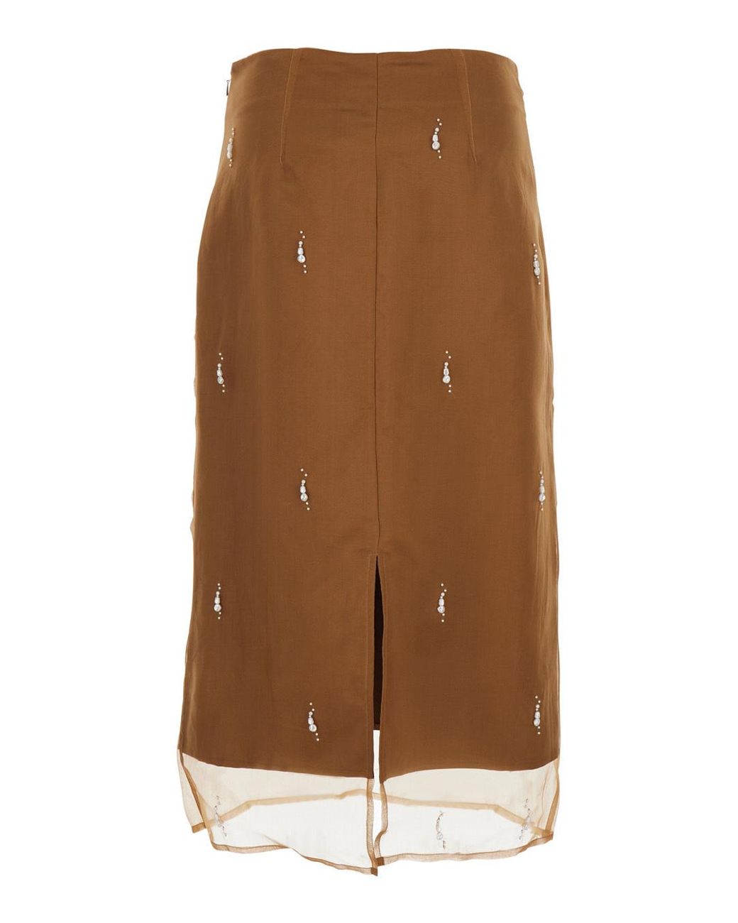 Rohe Brown Embellished Skirt