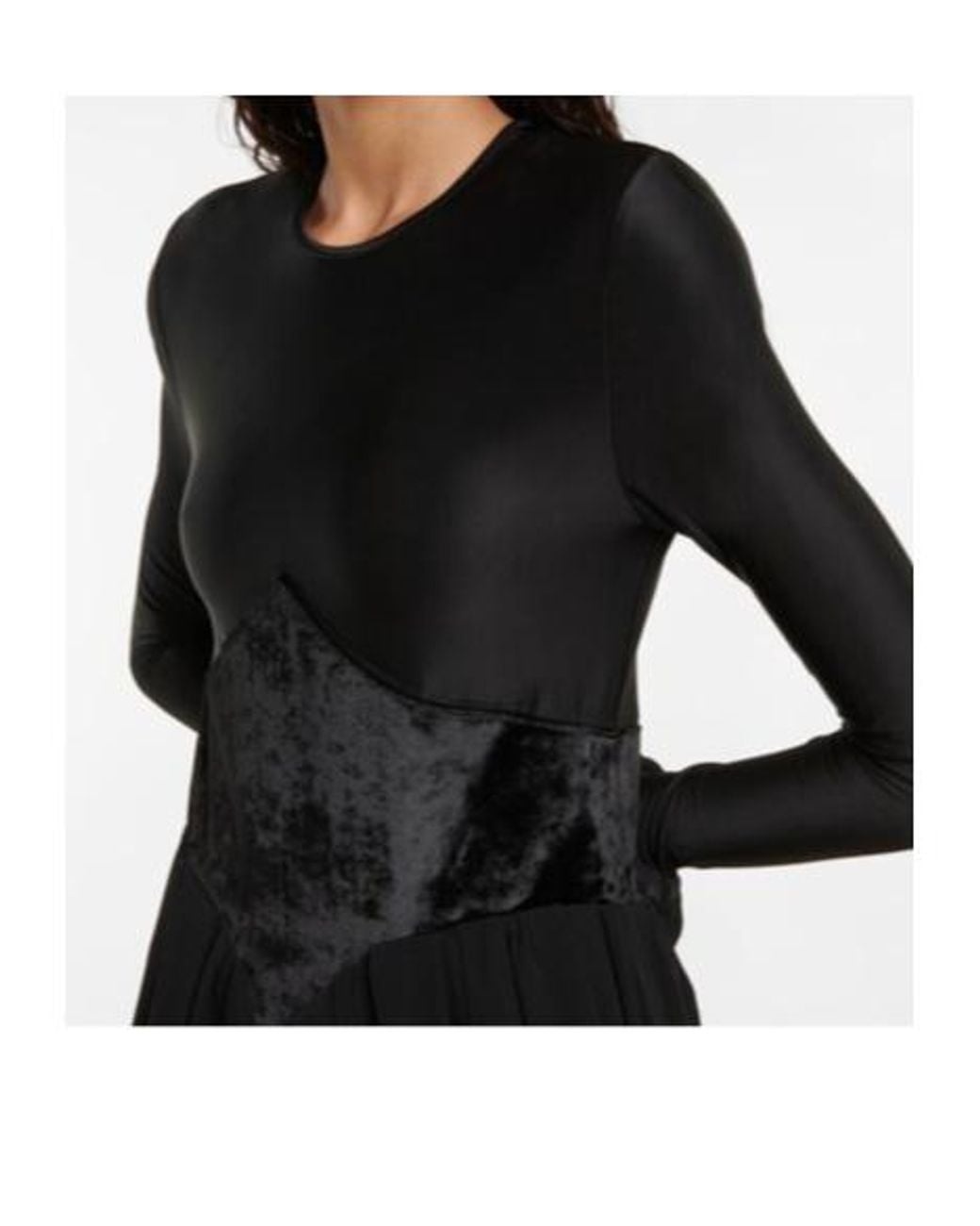Rabanne Black Pleated Flared Minidress