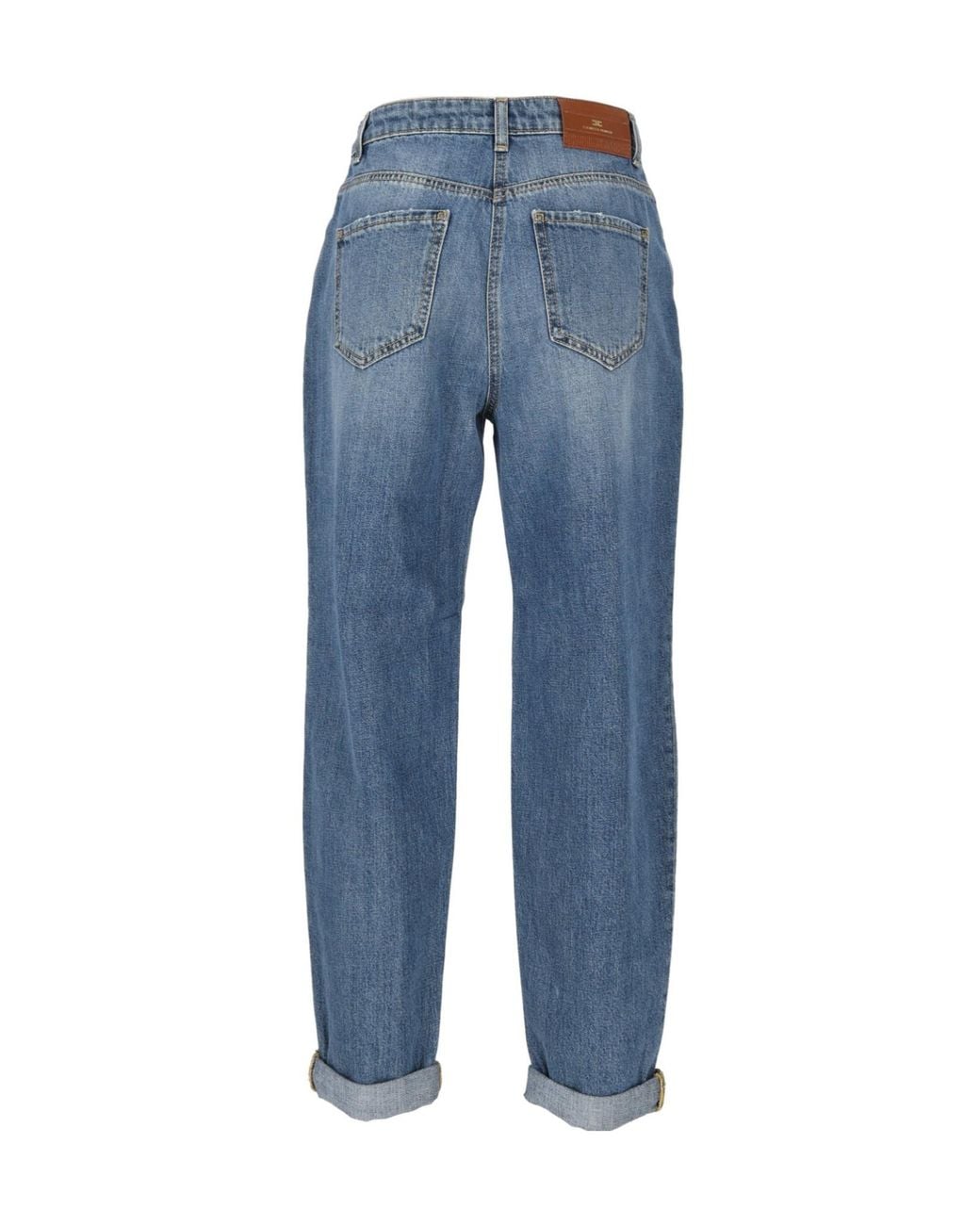 Elisabetta Franchi Blue Straight Leg Jeans