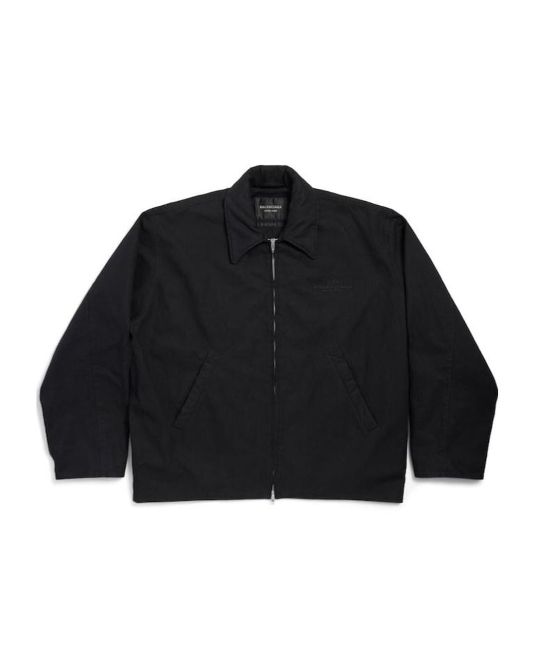 Balenciaga Black Bb Garderobe Embroidered Zipped Jacket for men