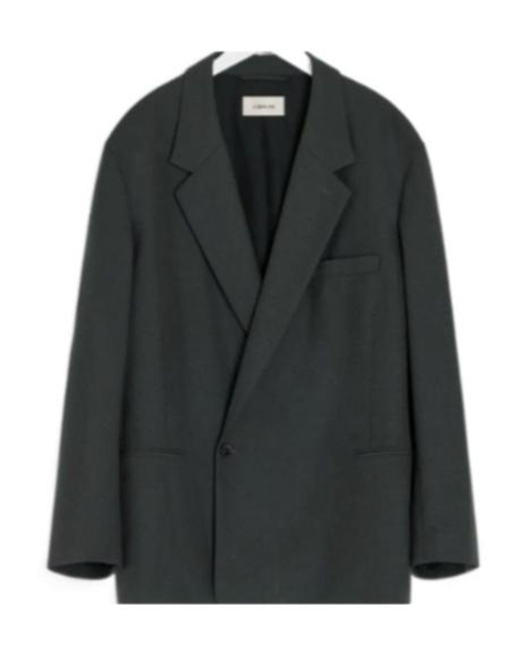 Lemaire Black Double-Breasted Long Sleeved Blazer for men
