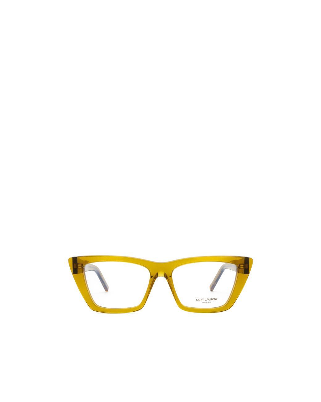 Saint Laurent Yellow Eyewear Cat-Eye Frame Glasses