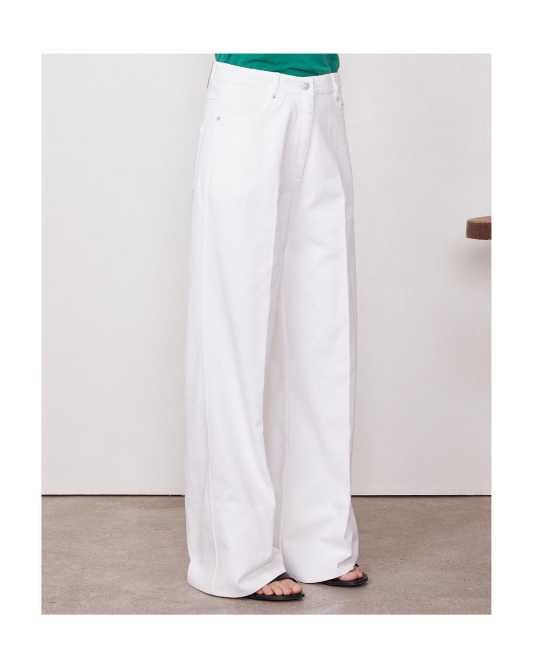 Officine Generale White Ginger 5Pkt Cotton Denim Clothing