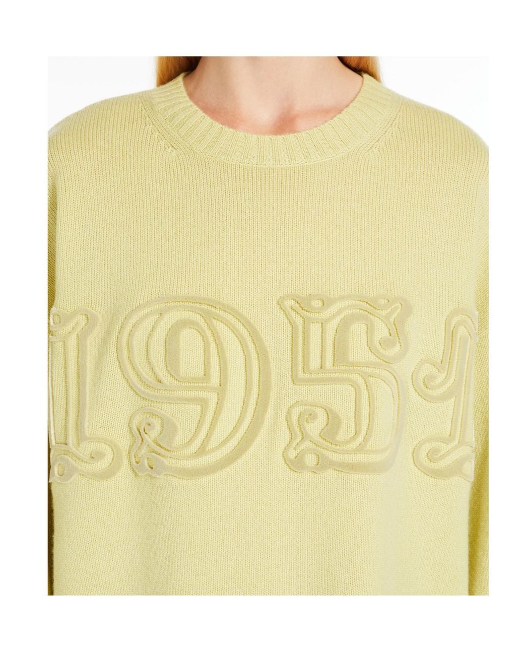 Max Mara Yellow Wool-Cashmere Blend Jumper