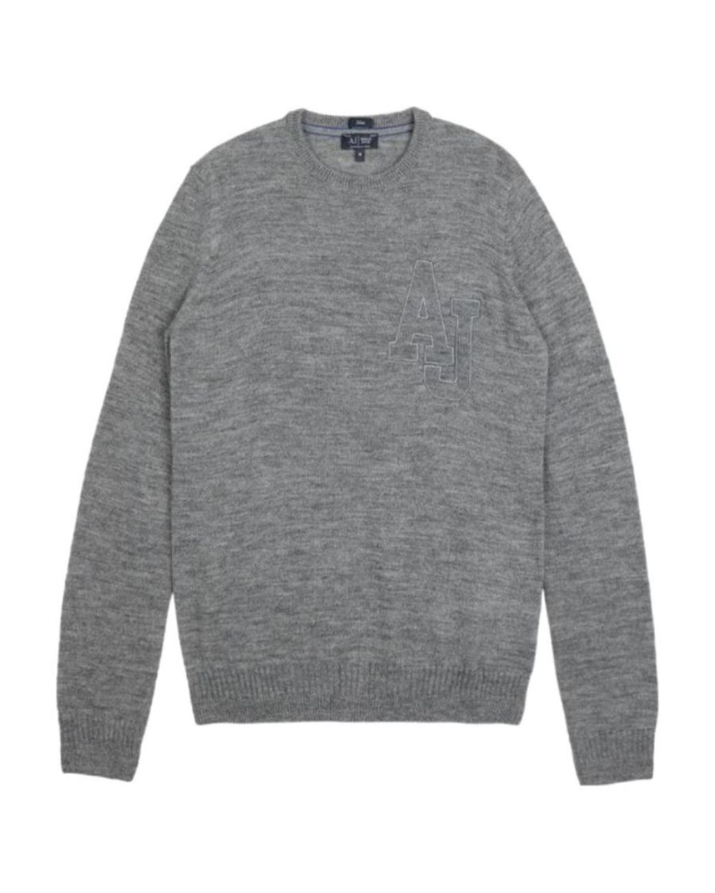 Armani Jeans Gray Round Neckline And Pullover for men