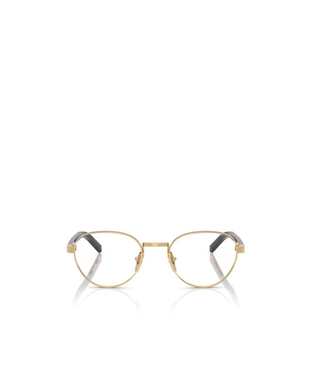 Prada Natural Eyewear Round Frame Glasses