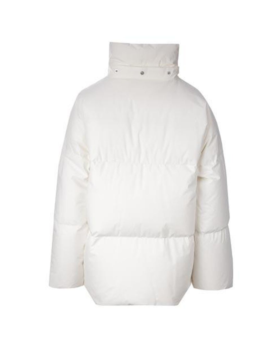 Bottega Veneta White Frosted Poplin Puffer Jacket