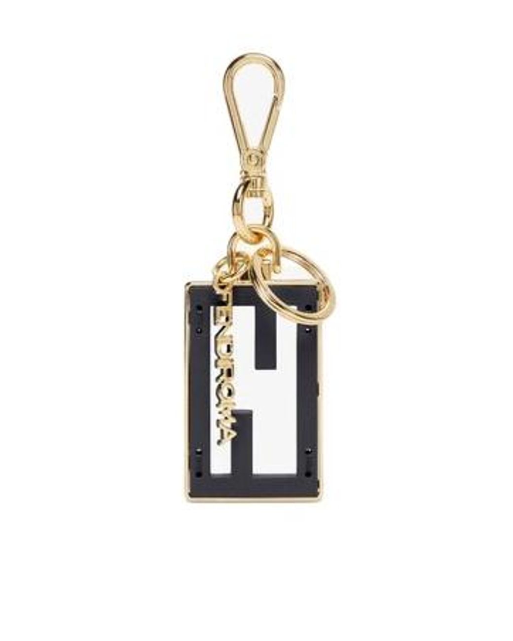 Fendi White Logo Key Chain