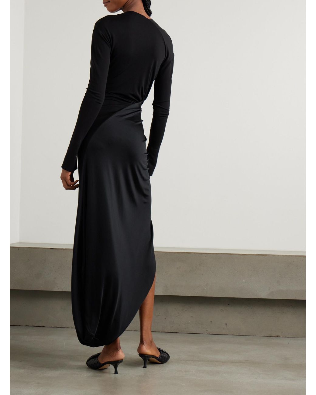 Victoria Beckham Black Fitted Midi Dress