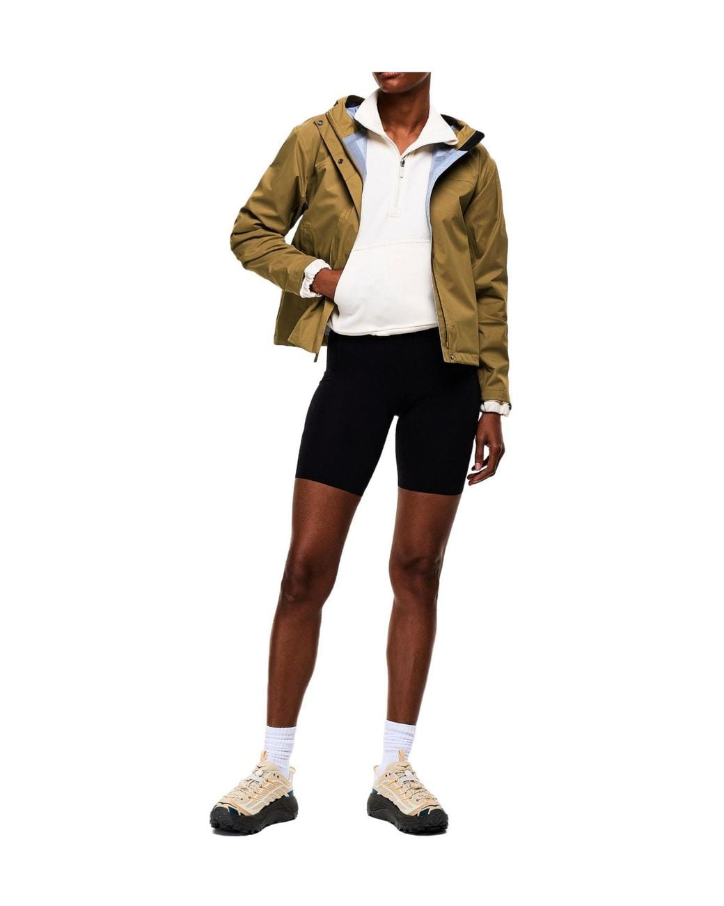 The North Face Green Hooded Longsleeve Outdoor Jacket