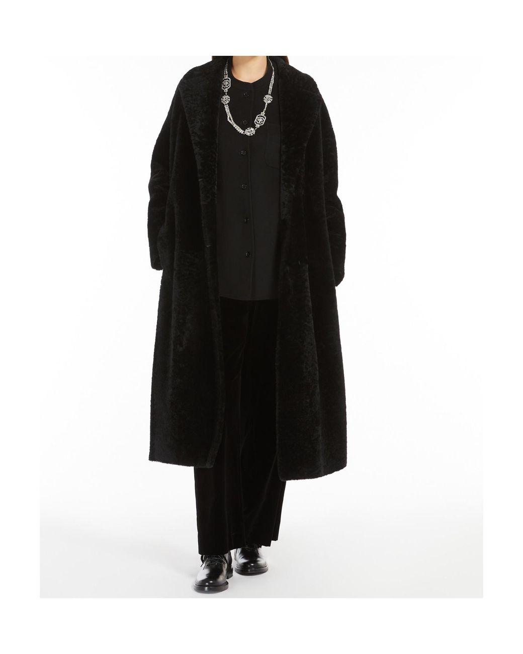 Max Mara Black 'S Wide Leg Cropped Trousers