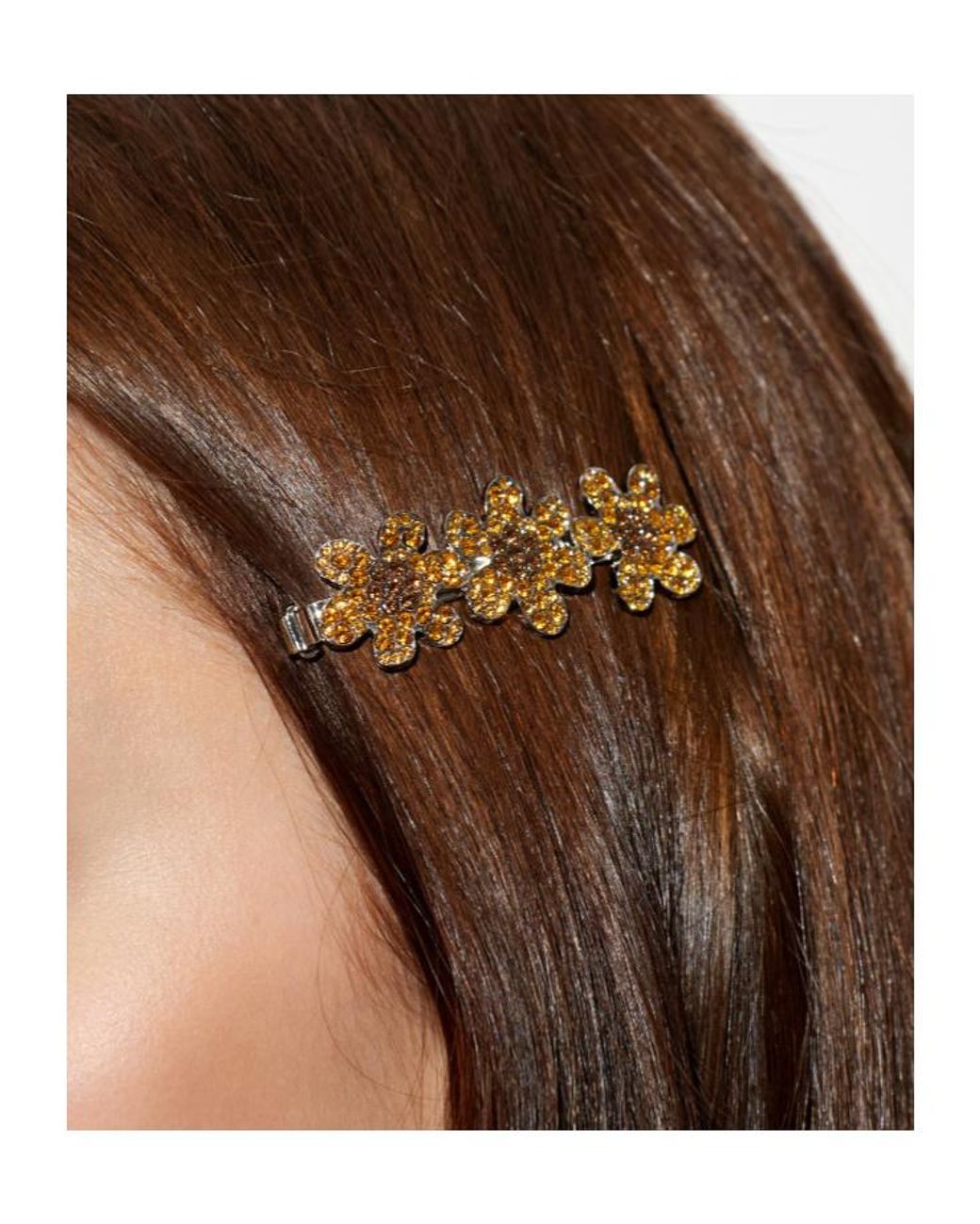 Marni Metallic Floral Embellished Hair Clip
