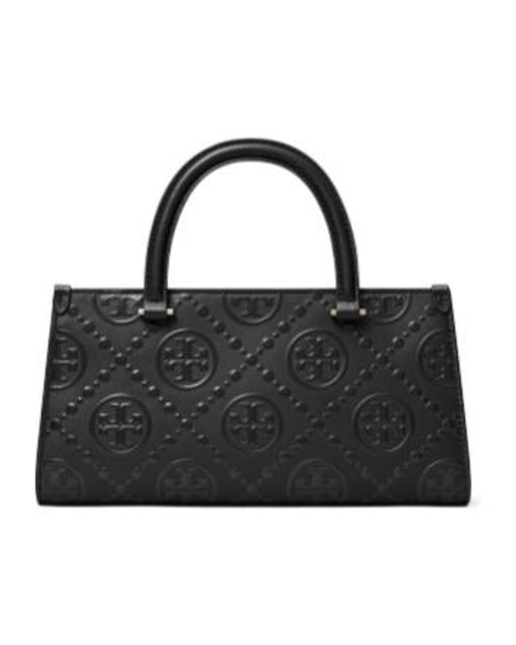 Tory Burch Black T Monogram Rectangular Tote