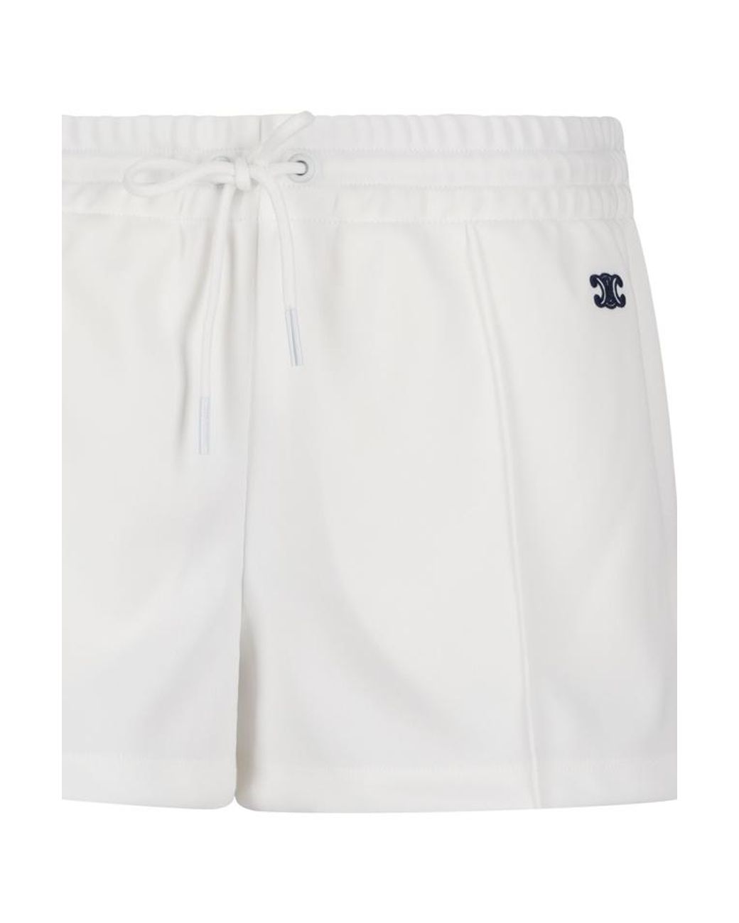 Céline Blue Double Jersey Mini Shorts