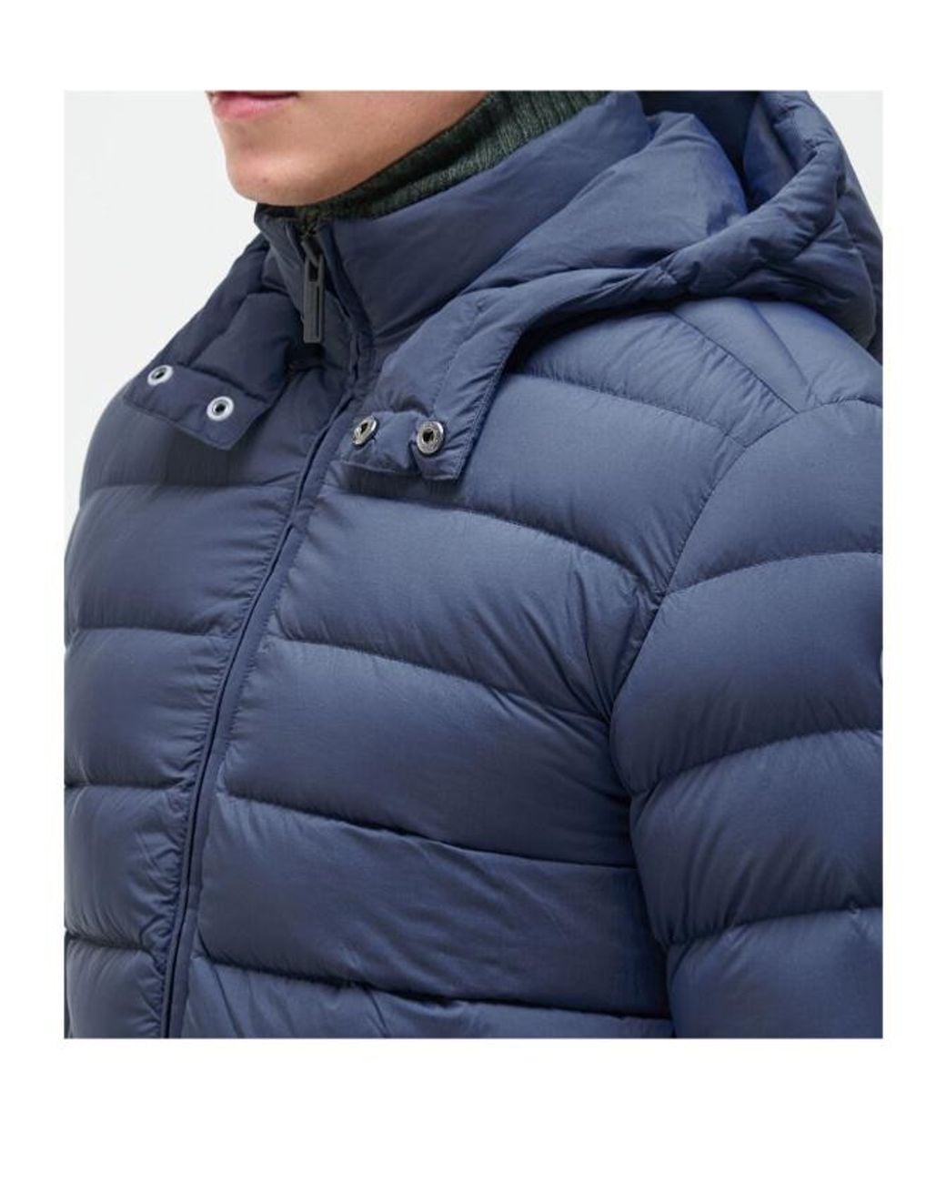 Colmar Blue Down Jacket With Detachable Hood for men