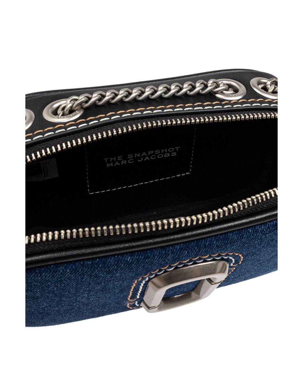 Marc Jacobs Blue The Denim Chain Snapshot Crossbody Bag
