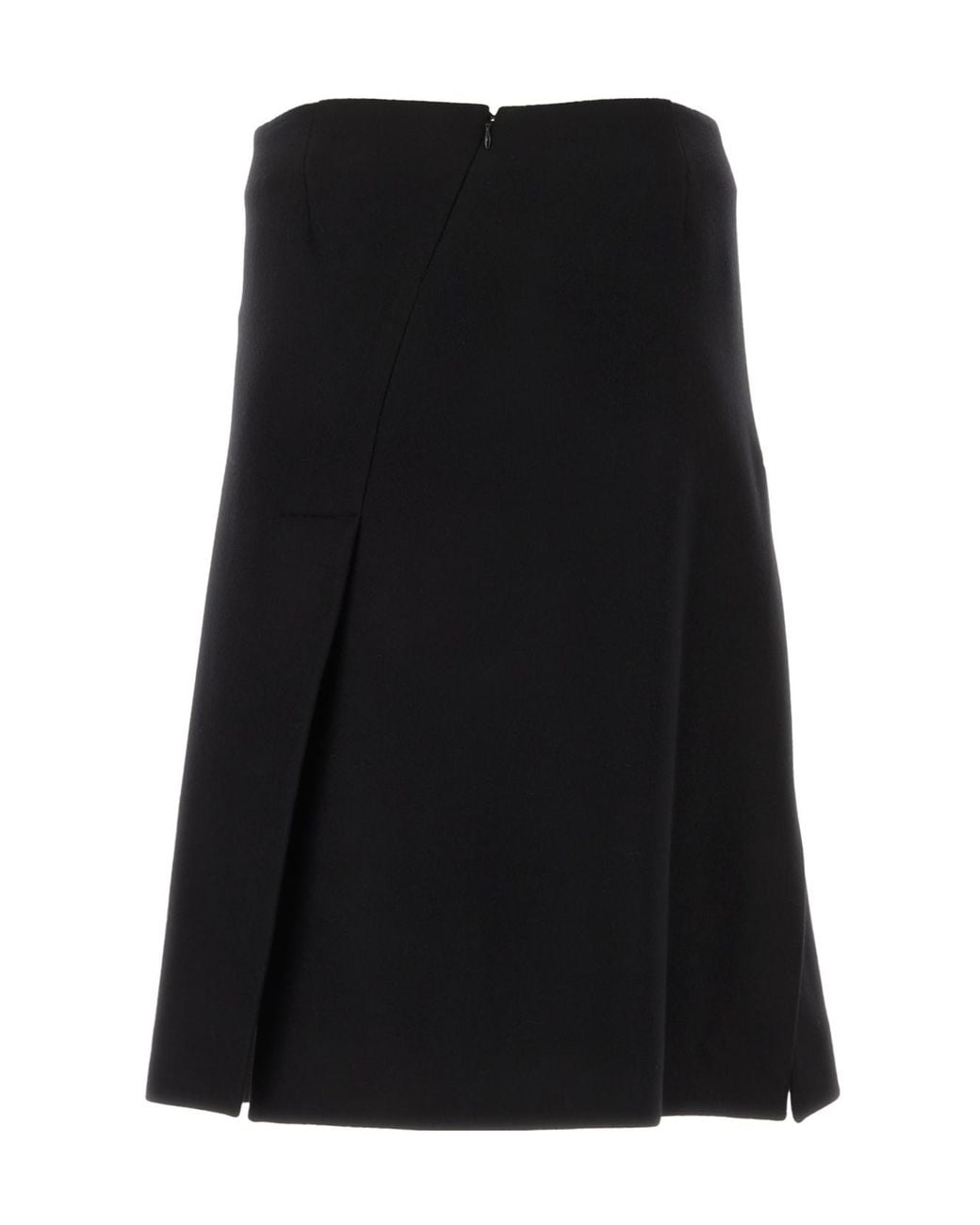 Stella McCartney Black Front-Slit Midi Skirt