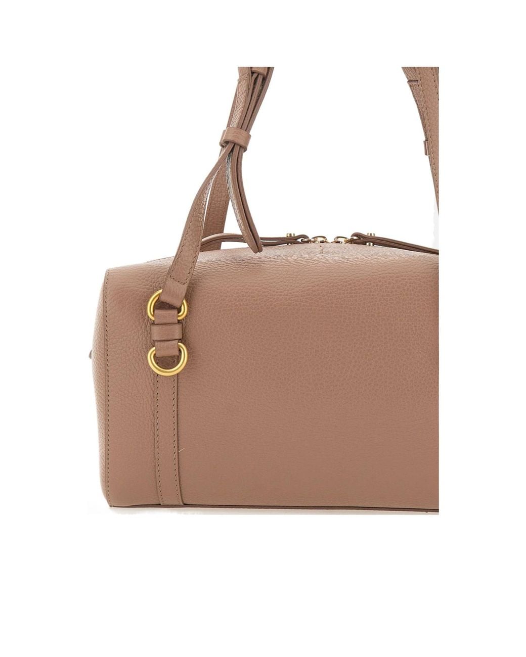 Gianni Chiarini Brown Terry Zip-Top Shoulder Bag