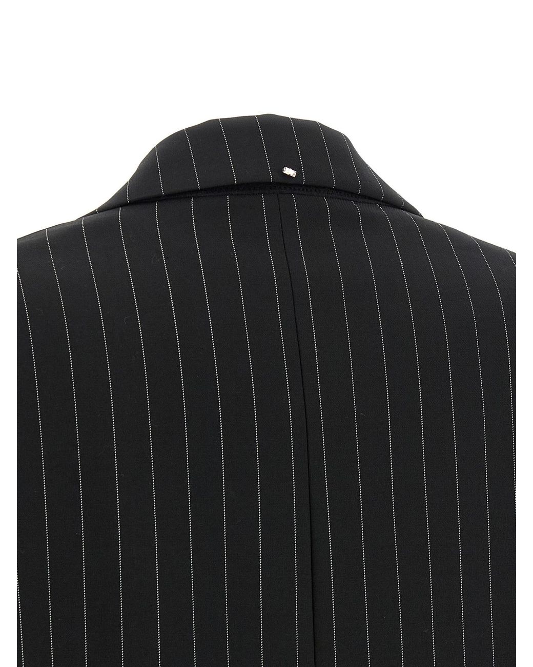 Sportmax Black Spxdivina Pinstriped Tailored Blazer
