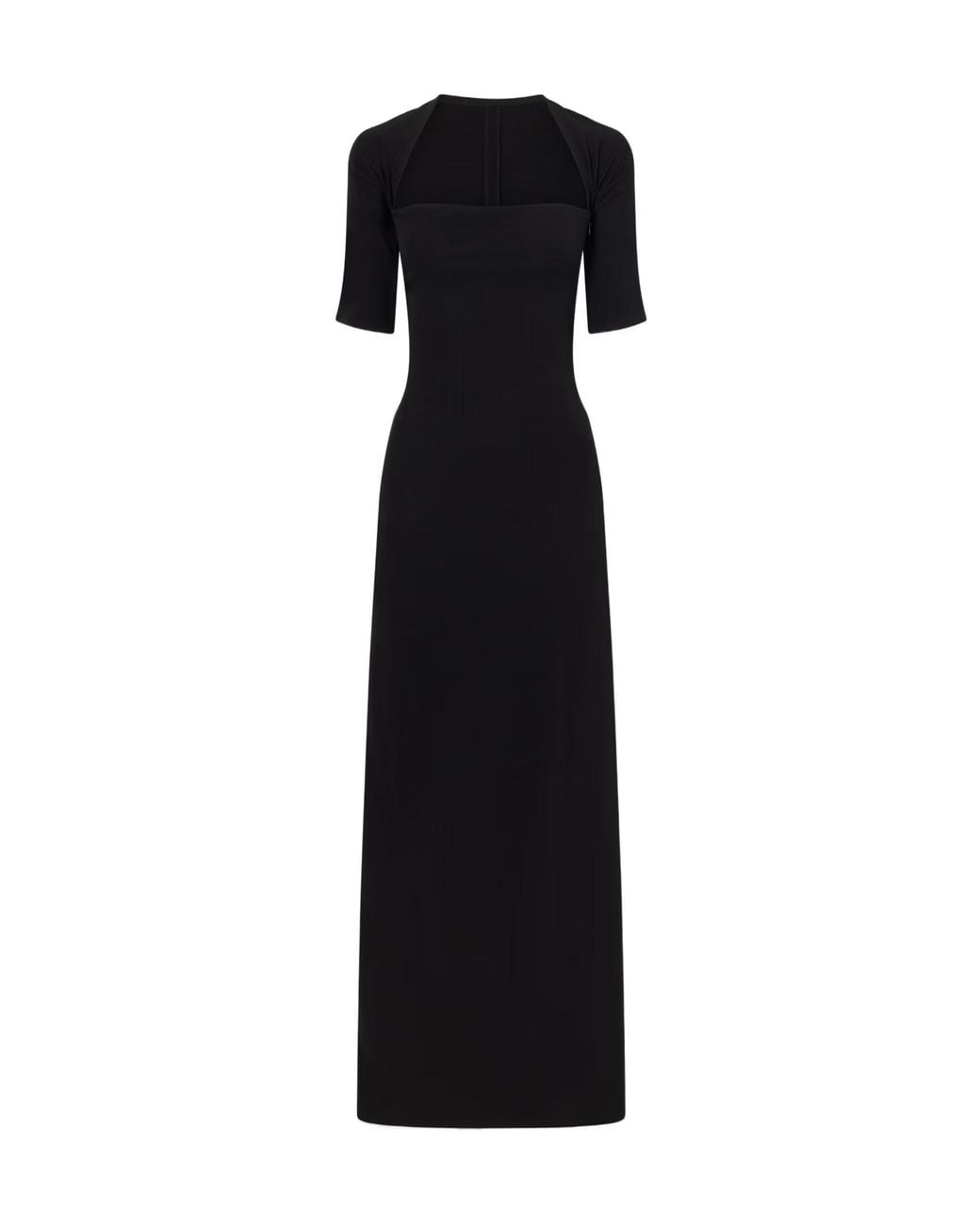 Jacquemus Black Bolero Stretch-Jersey Midi Dress