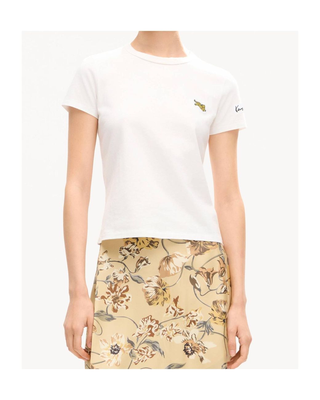 KENZO White Tiger Patch T-Shirt