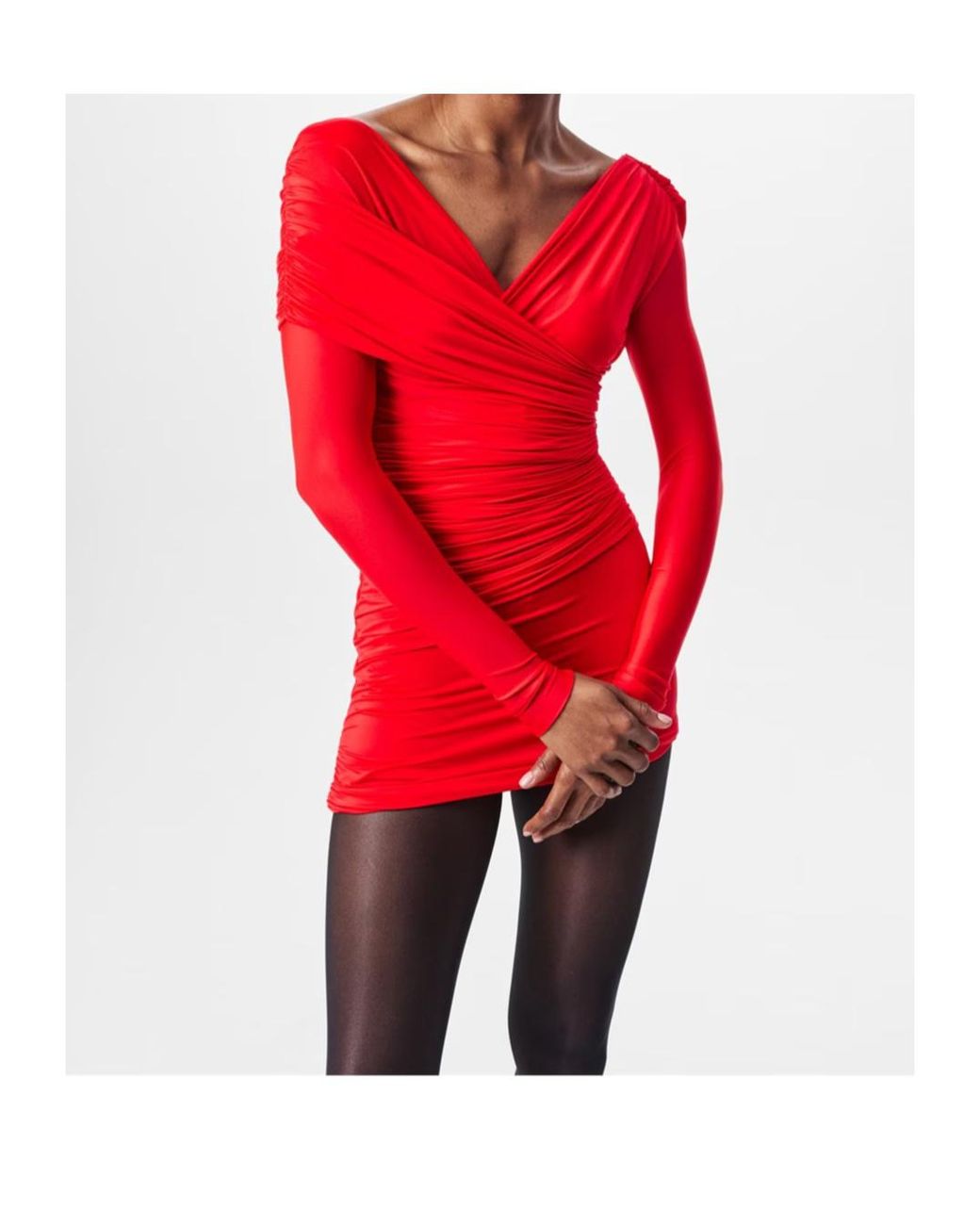 Balenciaga Red Draped Dress