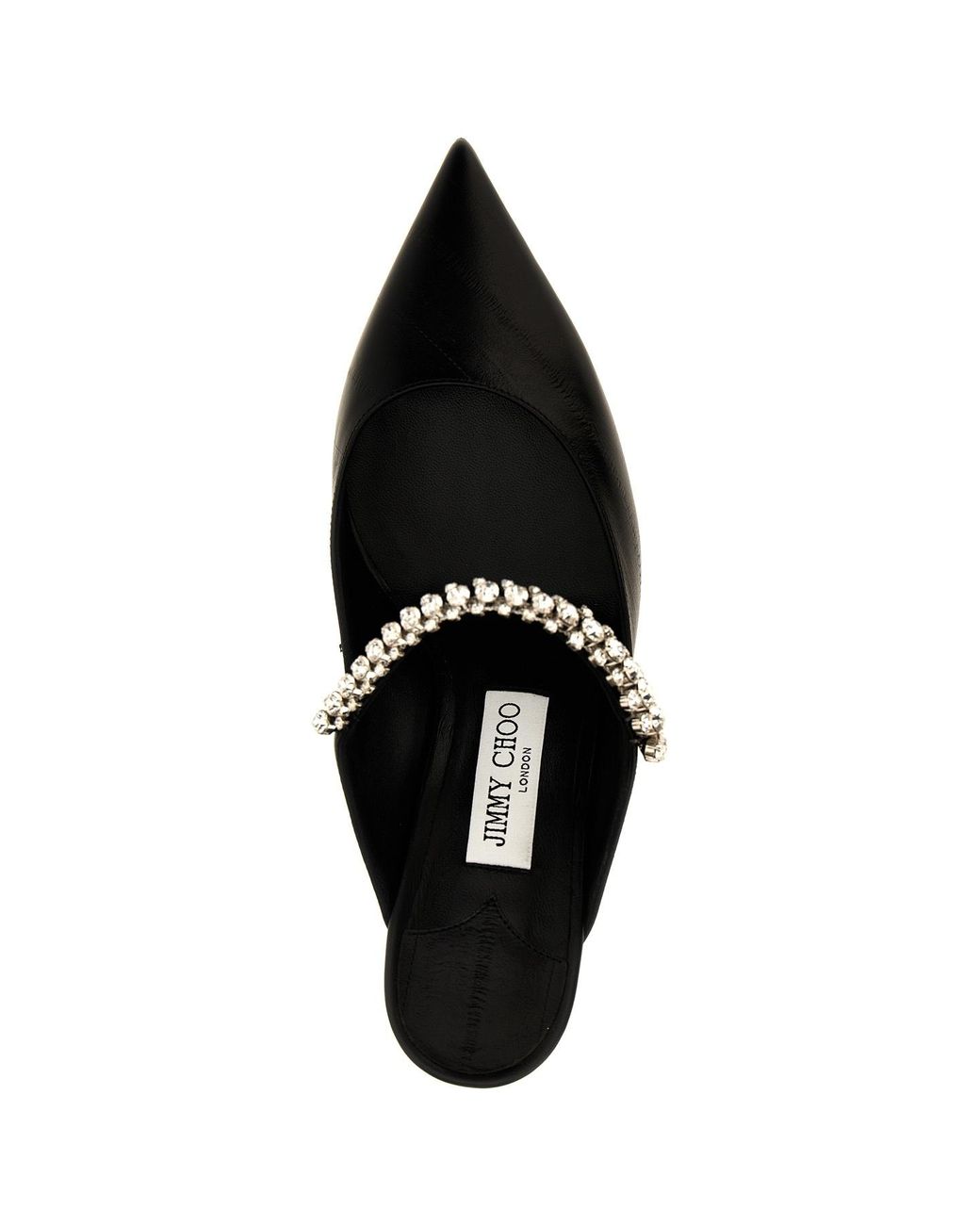 Jimmy Choo Black Bing 65 Embellished Pointed-Toe Mules