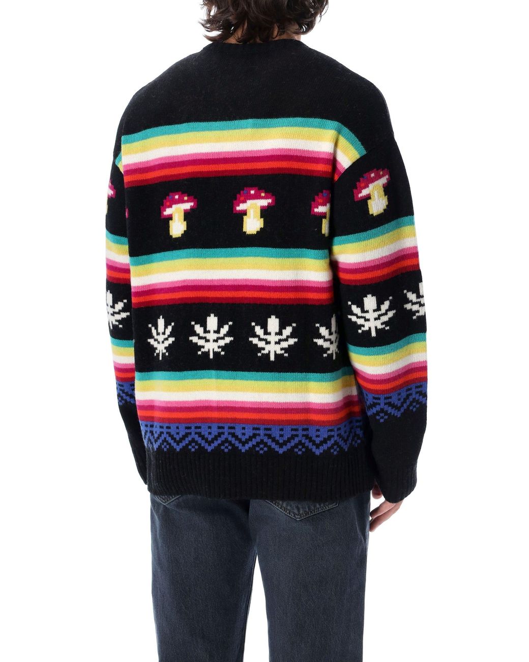 MSGM Blue Crew Neck Sweater for men