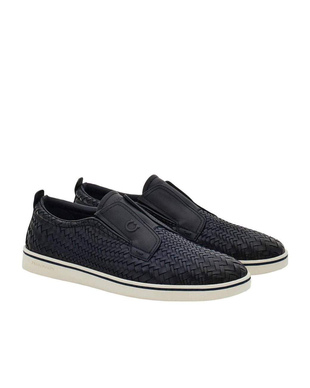 Ferragamo Blue Derby Slip-On for men