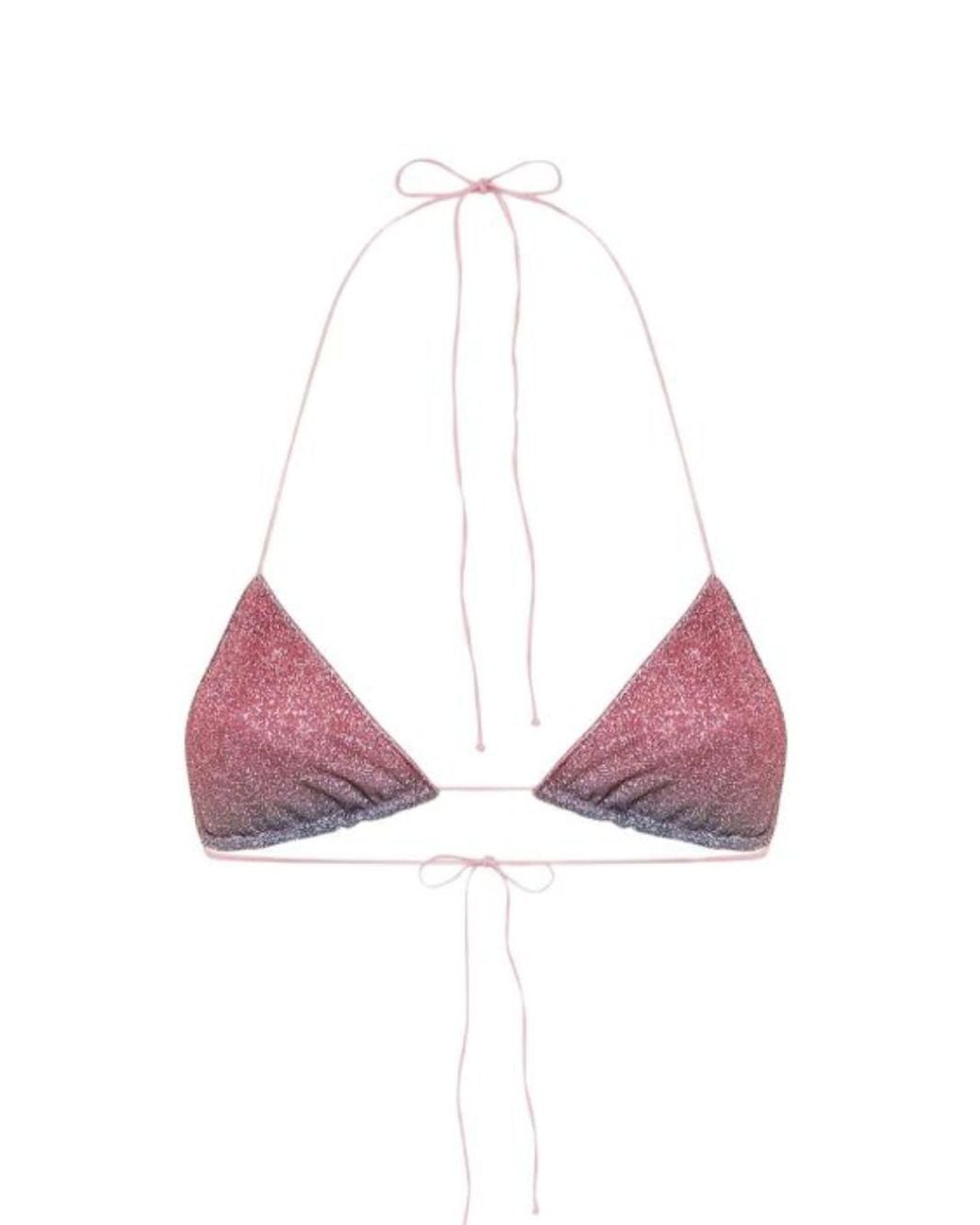 Oseree White Oséree Two-Toned Glitter Lumiere Bikini