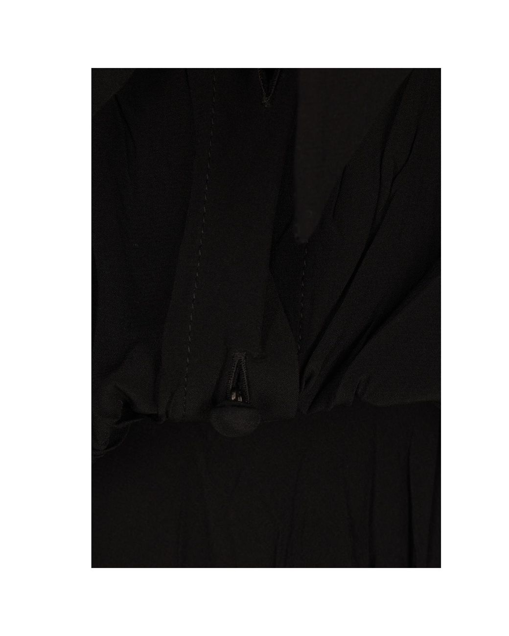 Balenciaga Black Crinkled Silk Midi Dress
