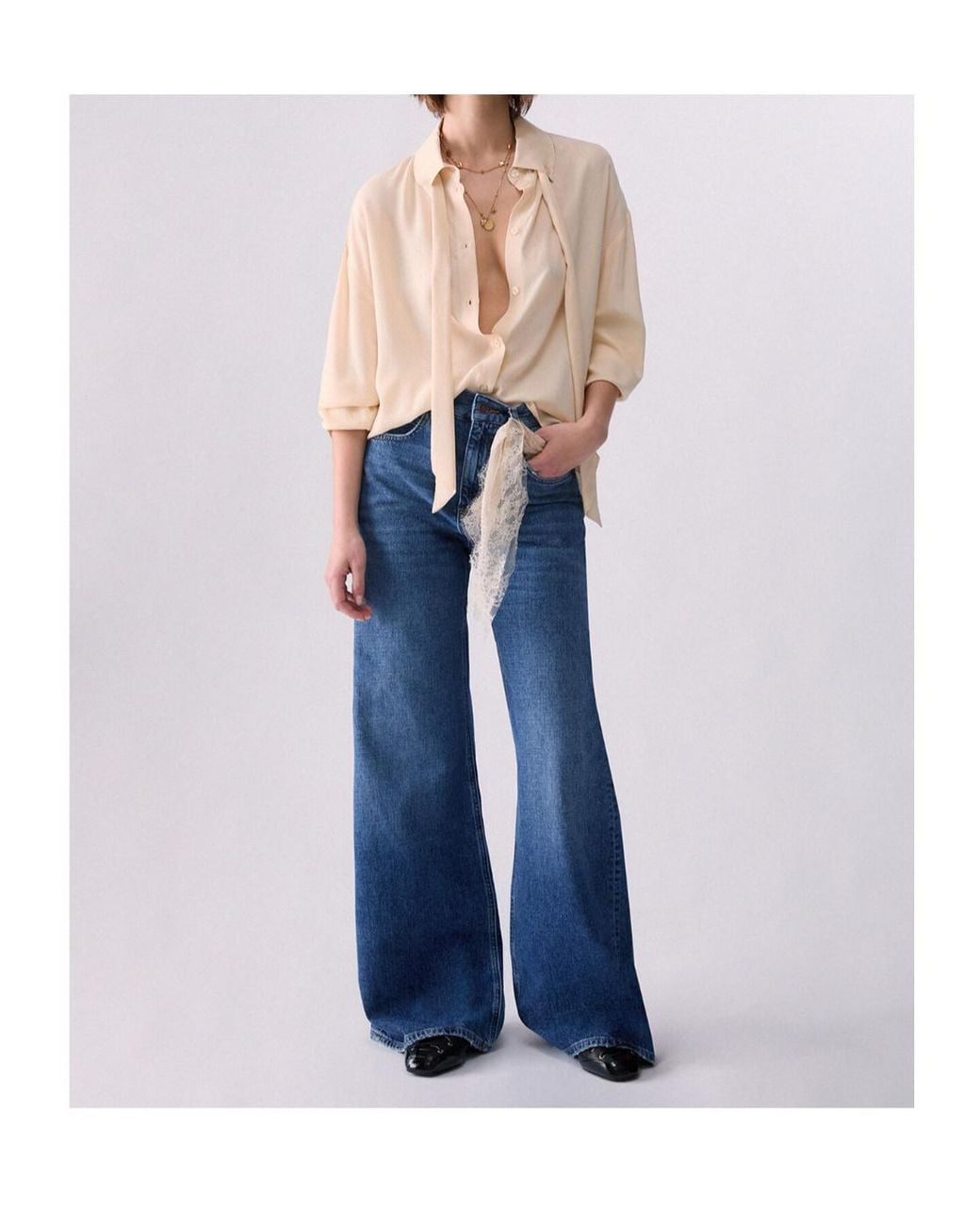 Liu Jo Natural Pussy-Bow Long-Sleeve Shirt