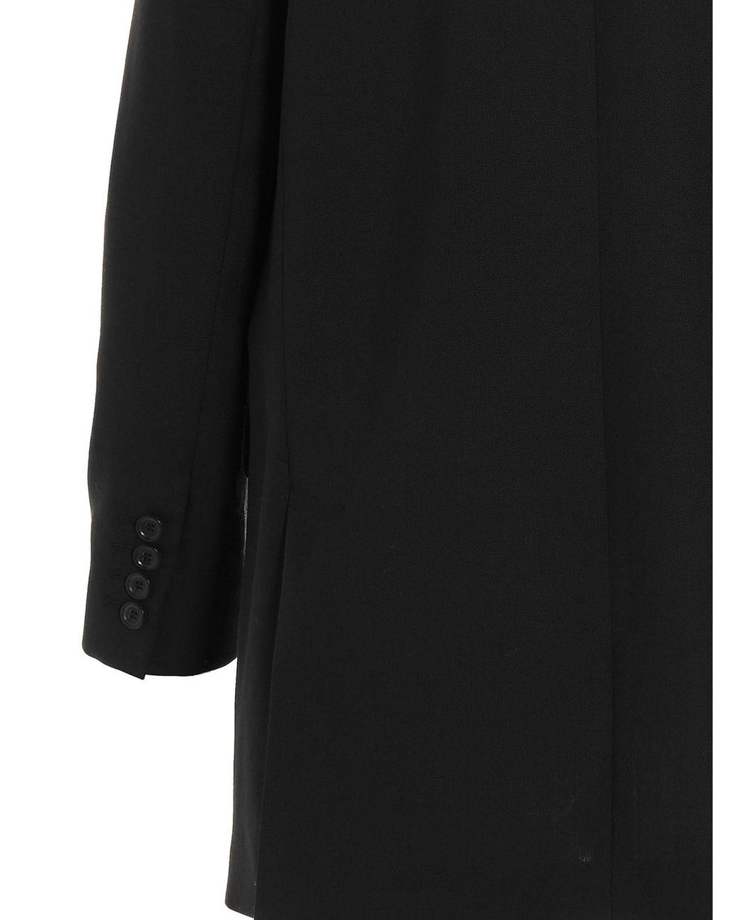 Max Mara Black Double-Breasted Long-Sleeved Blazer