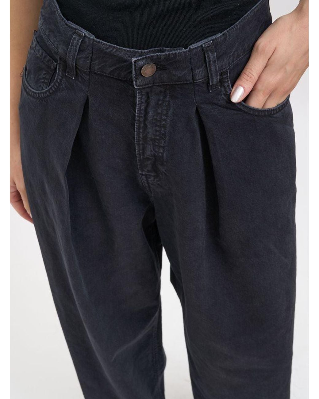 Haikure Blue Candy Pleated Twill Jeans