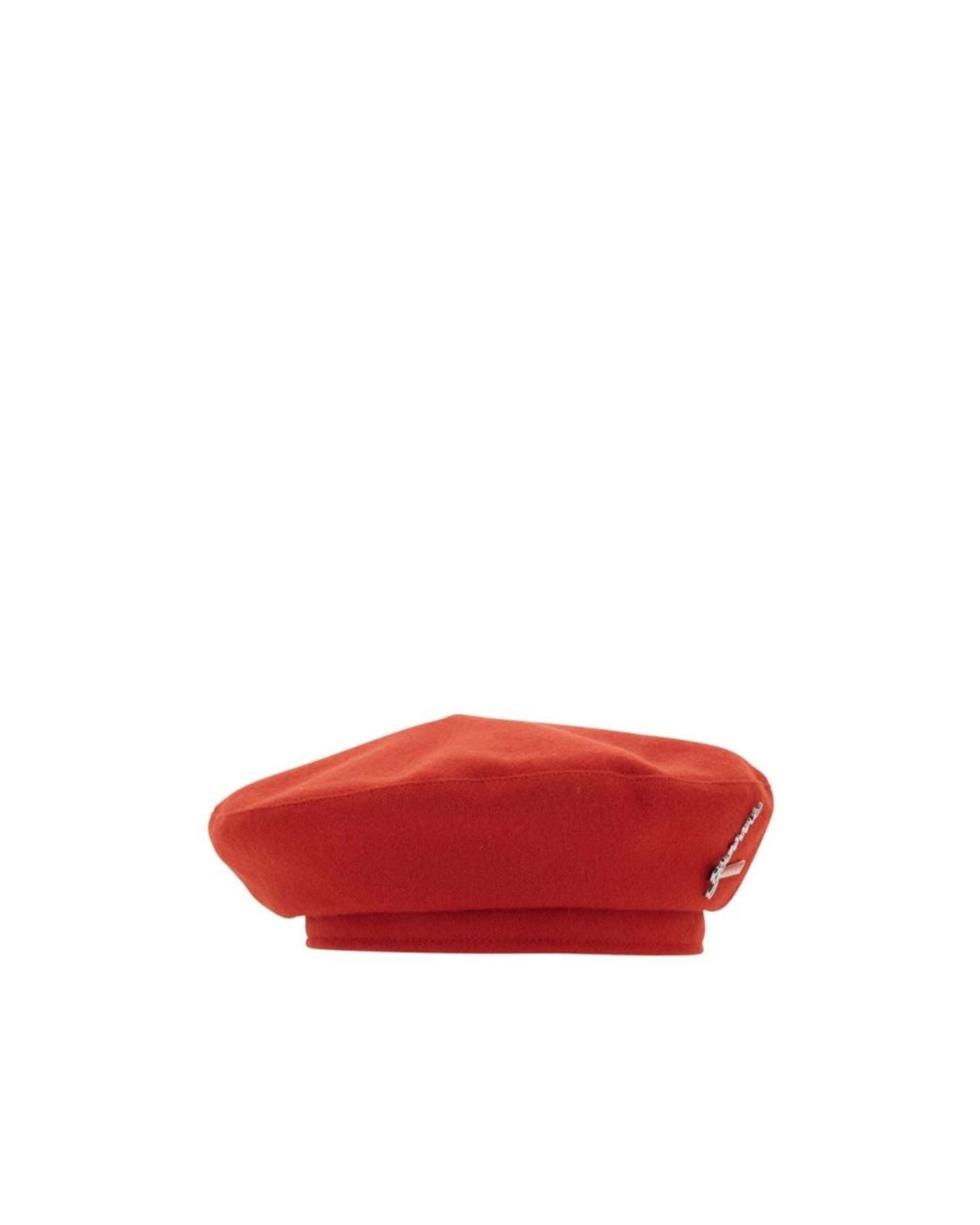 Barbour Red Logo-Brooch Beret