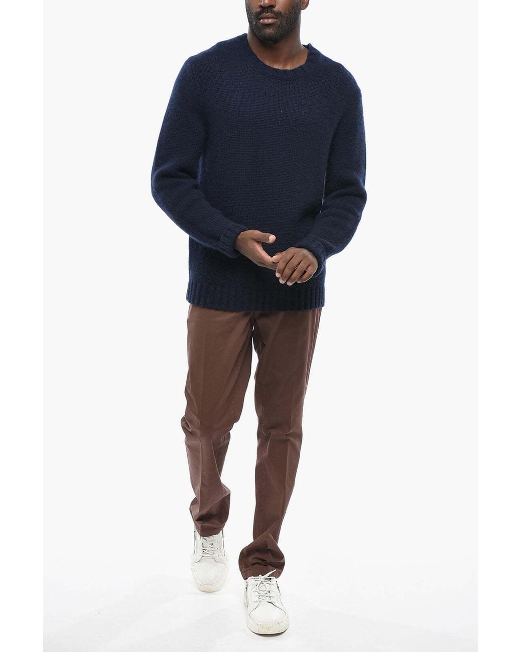 Malo Blue Crewneck Sweater for men