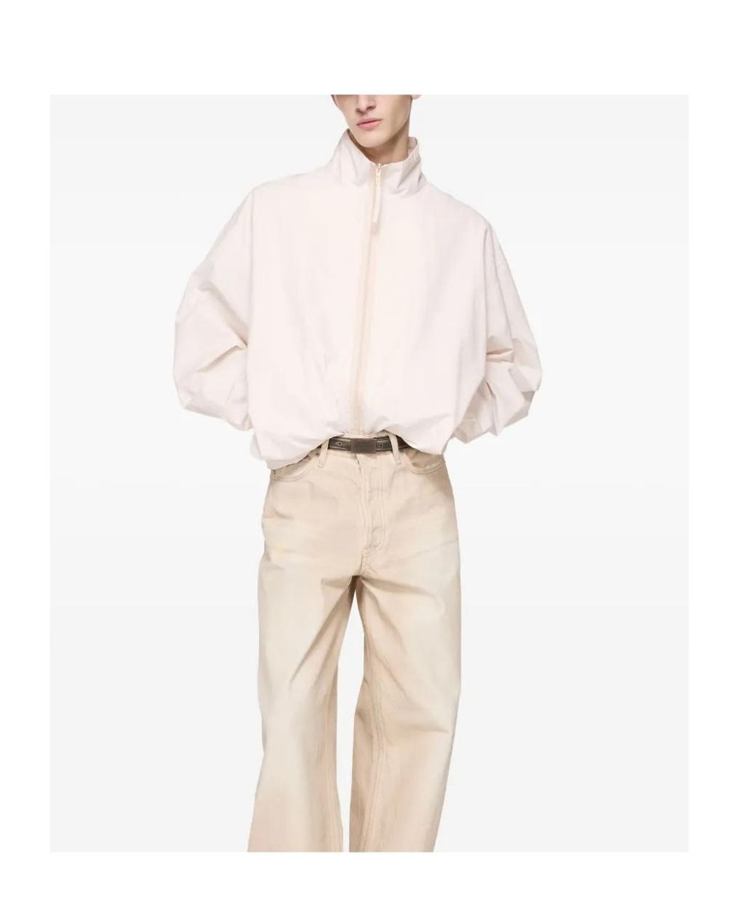 Acne Pink Puff-Sleeve Zip-Up Jacket for men