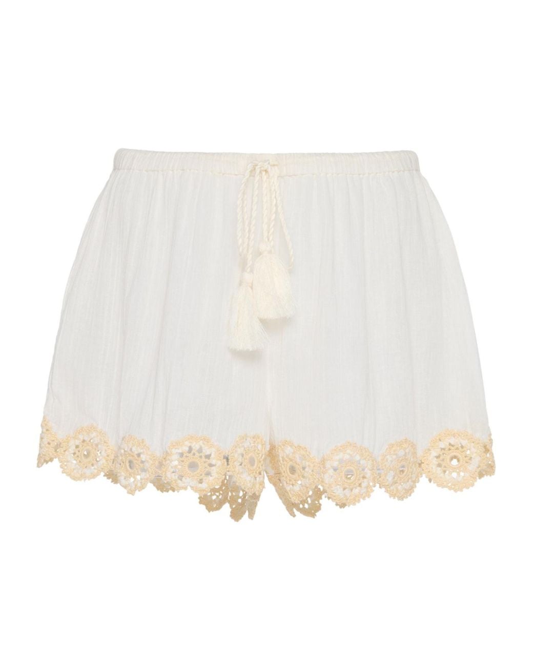 Ulla Johnson White Liya Coverup Short With Crochet Detail