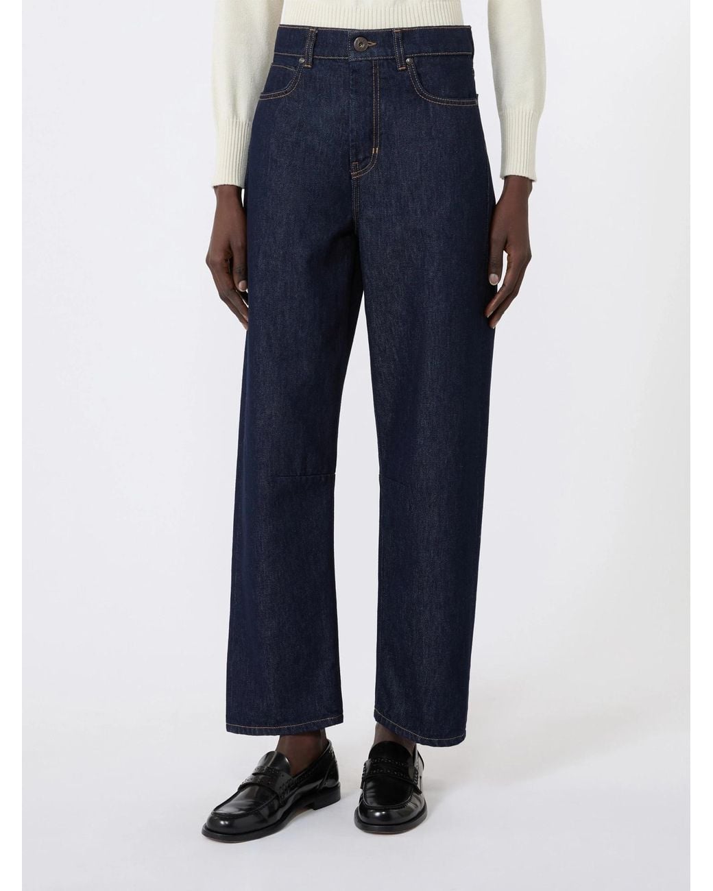 Weekend by Maxmara Blue Barrel-Leg Jeans