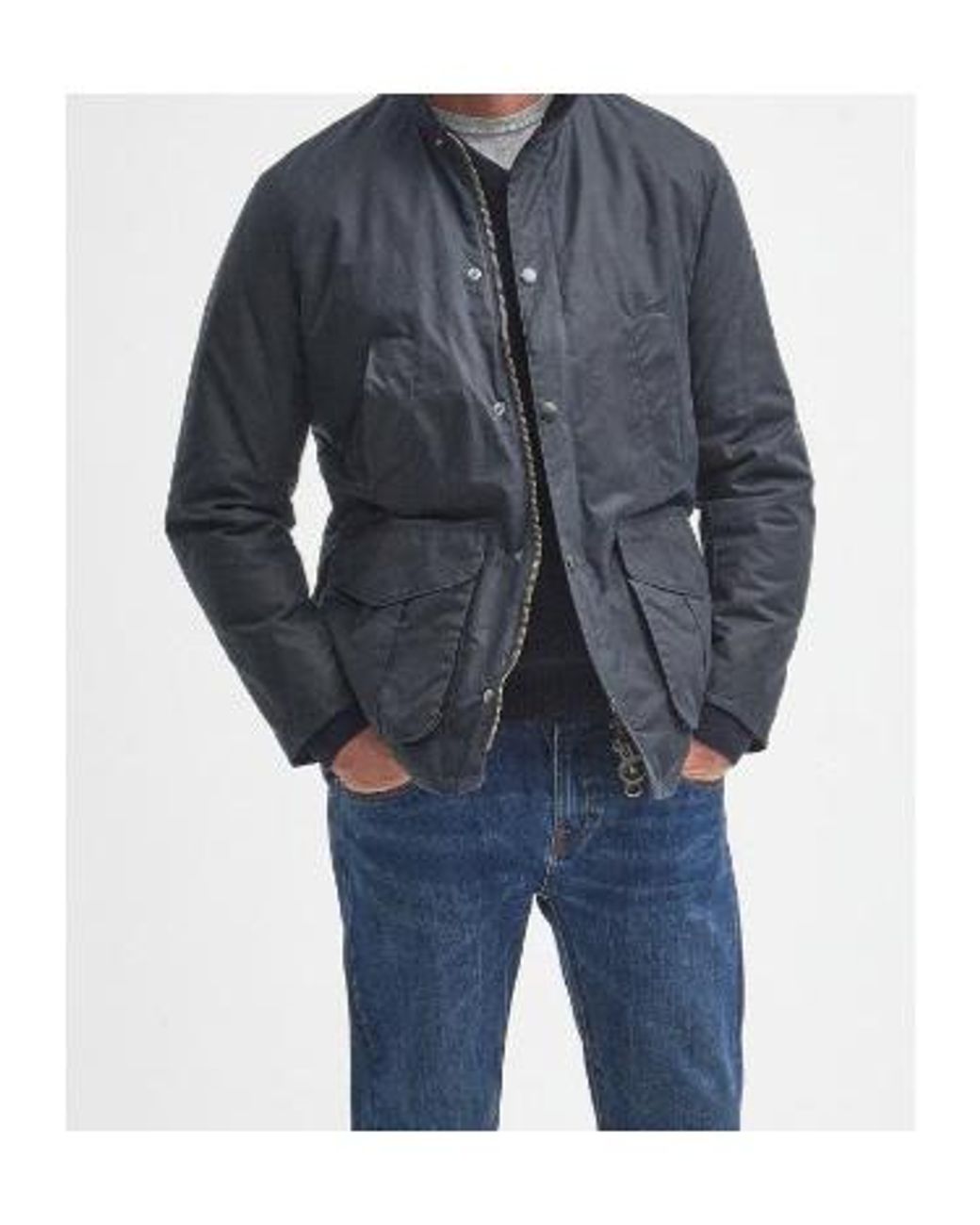 Barbour Blue Hereford Waxed Jacket for men