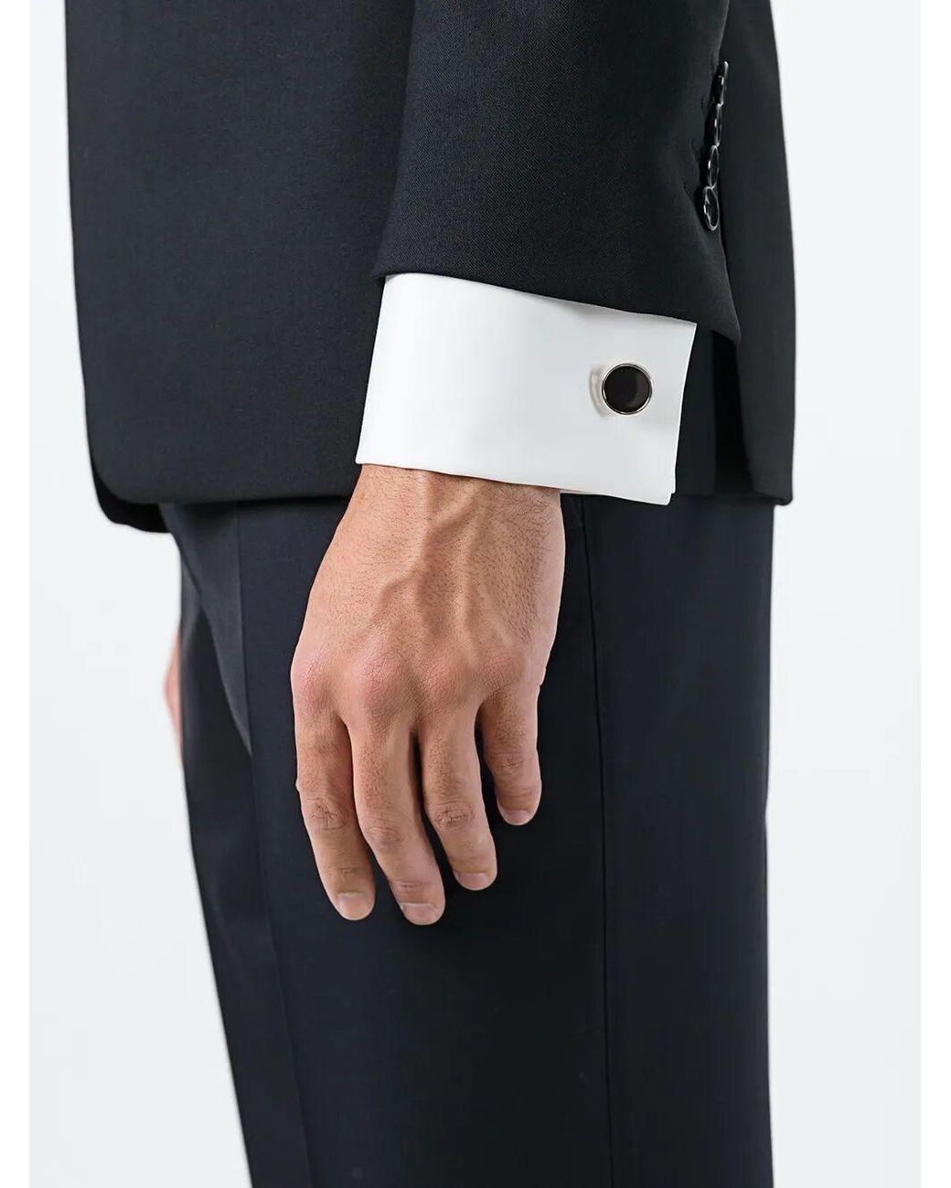 Tateossian Black Tablet Ice Cufflinks for men