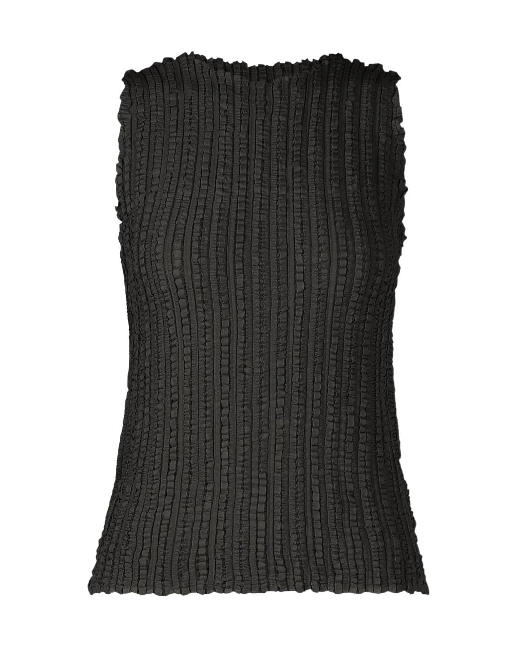 Issey Miyake Black Jellyfish Pleated Tank Top